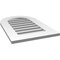 Ekena Millwork Round Top Surface Mount PVC Gable Vent: Functional, w/ 3-1/2"W x 1"P Standard Frame, 18"W x 28"H GVPRT18X2801SF - alternate 3